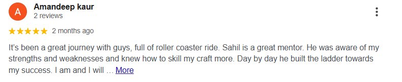 Amandeep Kaur — Google review