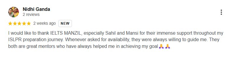 Nidhi Ganda — Google review
