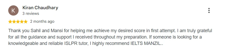 Kiran Chaudhary — Google review