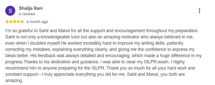 Shailja Rani — Google review